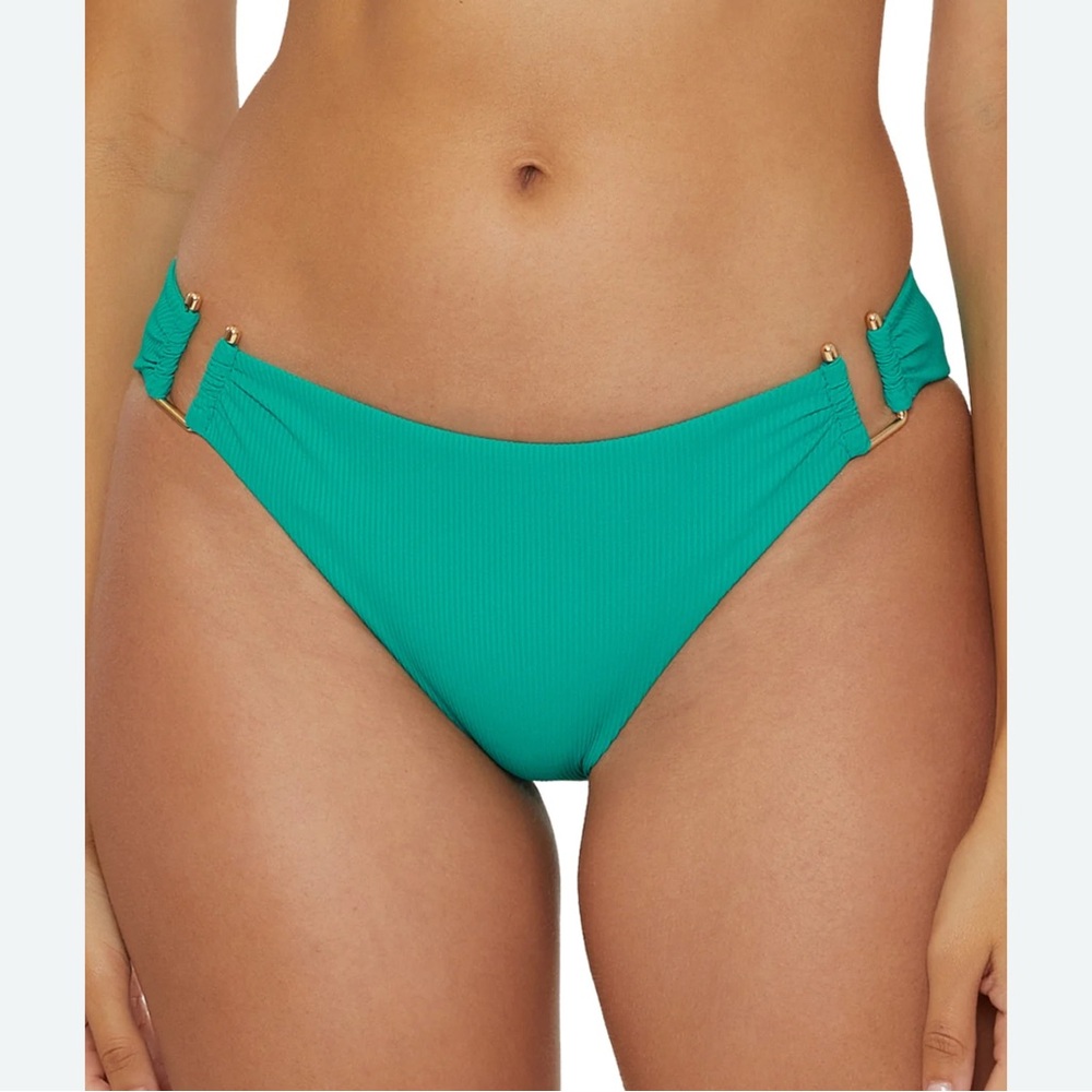 BECCA Green and Gold Bikini Swimwear Set